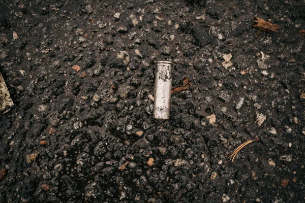 Borodyanka, Kyiv region, Ukraine. April 08, 2022: bullet in liberated village Borodyanka — Stock Photo