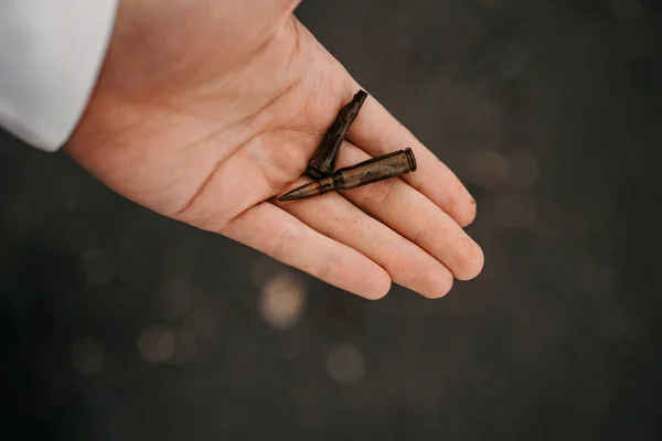 Borodyanka, Kyiv region, Ukraine. April 08, 2022: bullets in liberated village Borodyanka — Stock Photo