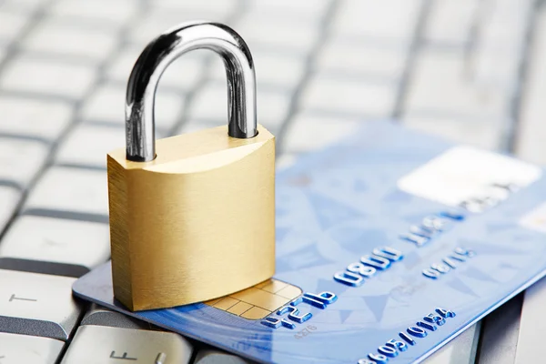 Segurança do cartão de crédito — Fotografia de Stock