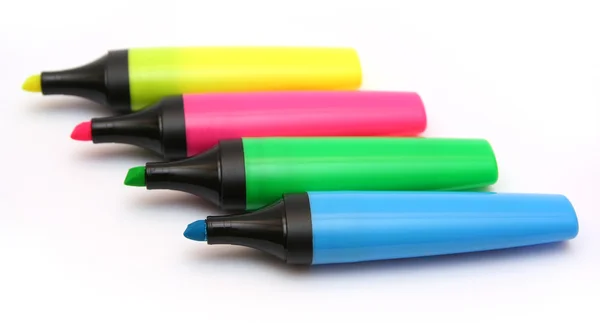 Colorful text markers — Stock Photo, Image