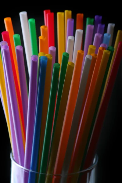 Glass with straws — Stock Photo, Image