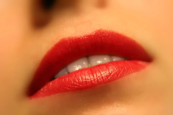 Labios rojos. —  Fotos de Stock