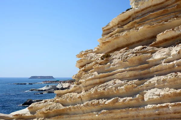 साइप्रस में रेत पत्थर चट्टानों — स्टॉक फ़ोटो, इमेज