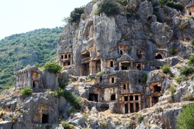 Ancient lycian tombs clipart