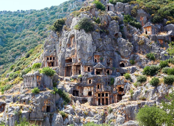 Ancient lycian tombs — Stock Photo, Image