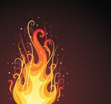 Pattern and flame. clipart