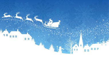 Mavi Noel arkaplanı.