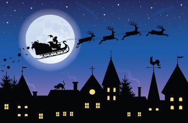 uçan kadın Noel Baba.