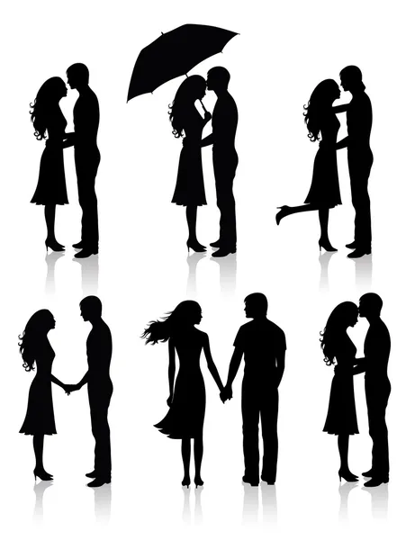 Collection of couples. — Stock Vector