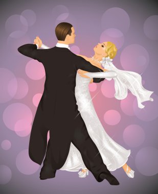 evli çift mor arka dans tango olduğunu.