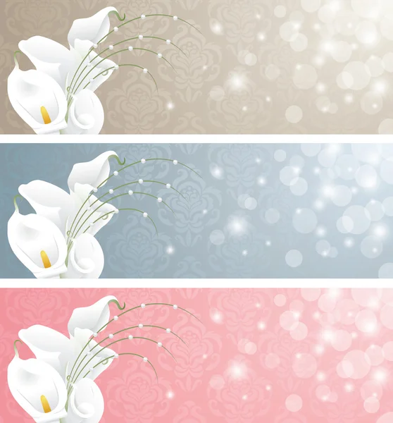 Motif floral sur le fond coloré — Image vectorielle