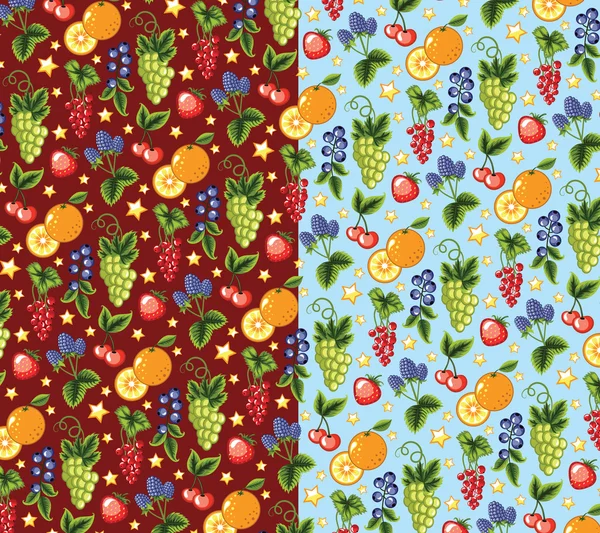 Обои красочных фруктов . — стоковый вектор