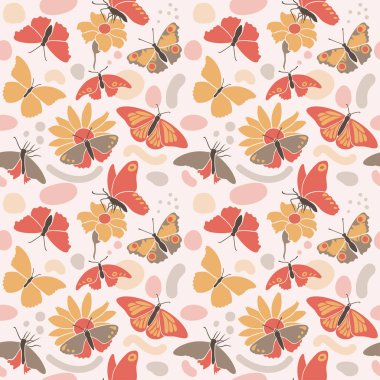 Modern düz sanat tarzında kusursuz bir desen..