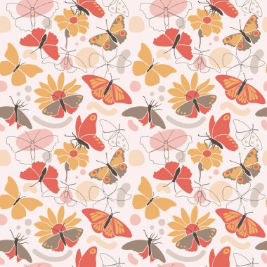 Modern düz sanat tarzında kusursuz bir desen..