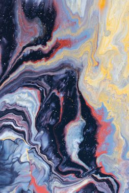 Sıvı resim çizimi. Soyut dekoratif mermer dokusu.