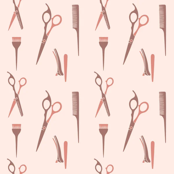 Hairdresser collection in a flat art style. — Stock Vector