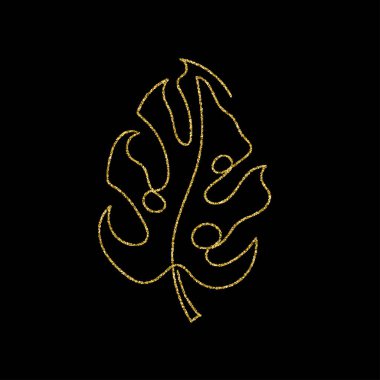 Modern bir sanat tarzında soyut yaprak.