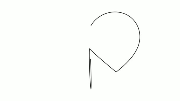 Peace in a modern abstract minimalist one line style. — Stock Video