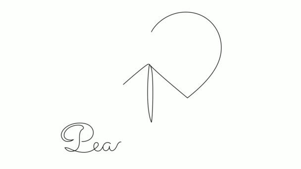 Paz en un moderno estilo lineal minimalista abstracto. — Vídeo de stock