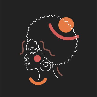 Modern tarzda bir kadının yüzü..