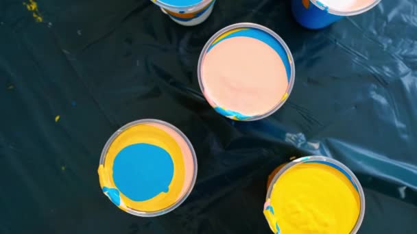 Pittura fluida. Sfondo con colori acrilici liquidi. — Video Stock