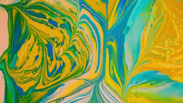 Flytande konst abstrakt målning. Bakgrund med flytande akrylfärger. — Stockvideo