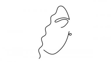 Modern tarzda bir kadının yüzü..