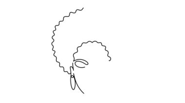 Modern tarzda bir kadının yüzü..