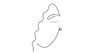 Modern tarzda bir kadının yüzü..