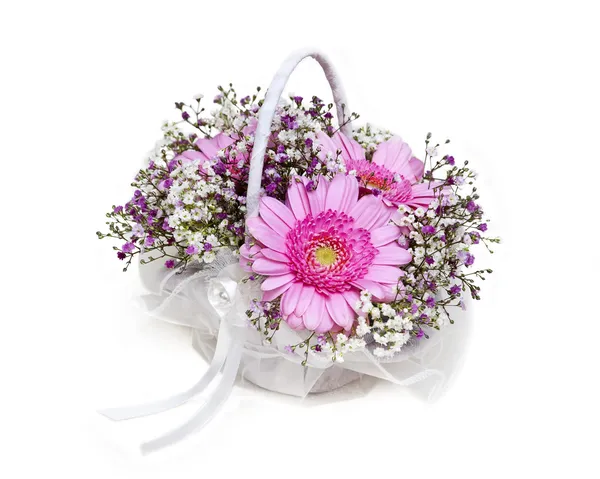 ช่อดอกไม้แต่งงานที่แยกจากสีขาว — ภาพถ่ายสต็อก