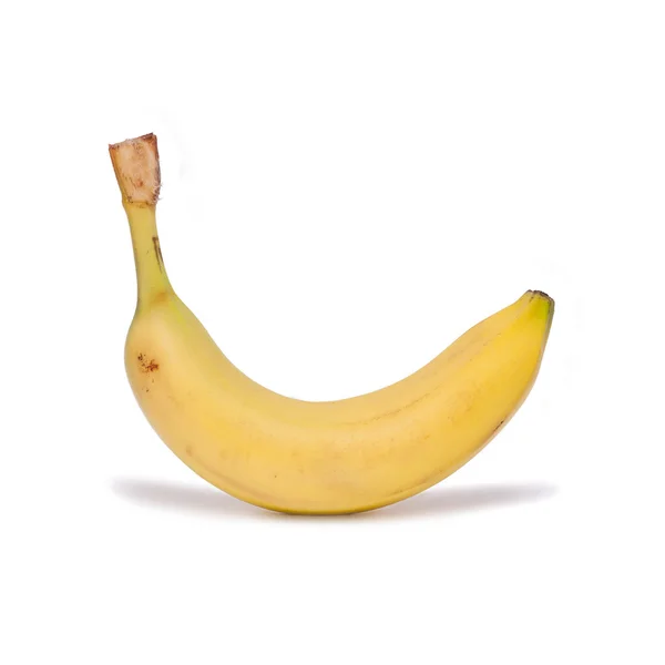 익은 바나나는 흰색 절연 — 스톡 사진