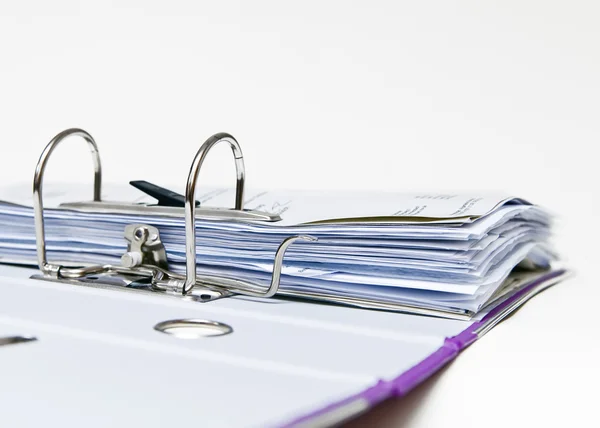 Office folders, binder on white background. — Stock Photo, Image