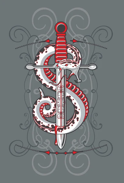 Cuchillo de serpiente Ilustración de stock