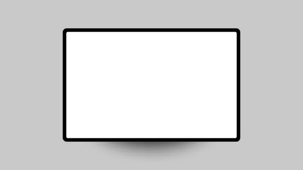 White Tablet Screen Gray Background Mockup Template Illustration — Stock Photo, Image