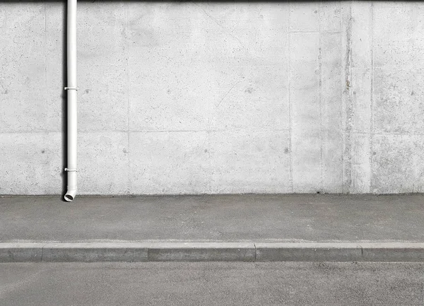 Fragment Street City Concrete Wall Building Rain Facade Pipe Rain — Fotografia de Stock