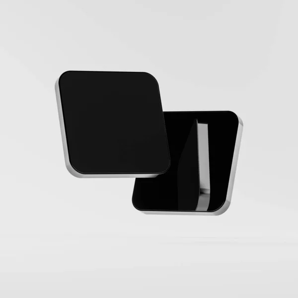 Концепция Мобильного Телефона Носимого Устройства Двух Экземплярах Изолирована Белом Фоне — стоковое фото