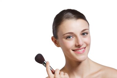 güzel model stüdyo portre izole