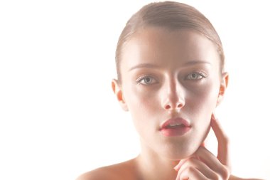 güzel model stüdyo portre izole