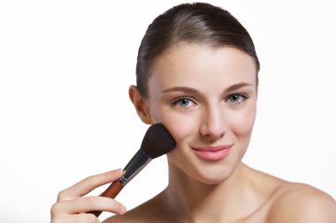 güzel model stüdyo portre izole