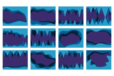 İçinde sarkıtlar ve dikitler olan bir mağaranın çizimleri. Vektör illüstrasyonu.