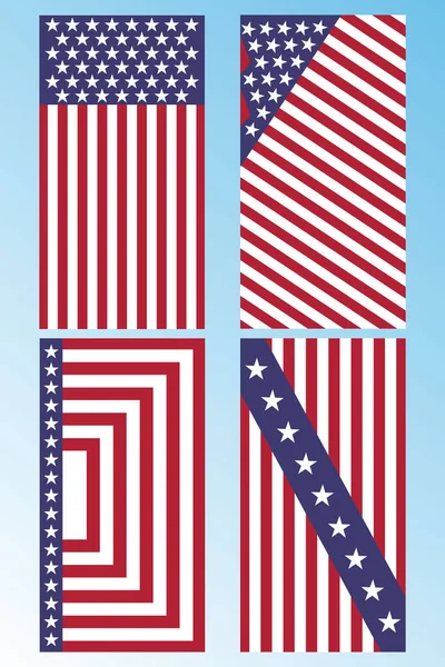 Абстрактное Изображение Цветов Американского Флага Векторная Иллюстрация — стоковый вектор