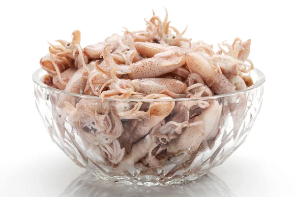 Piccoli calamari appena cotti a vapore — Foto Stock