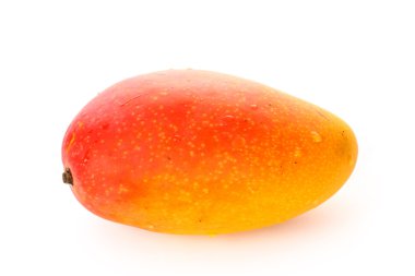 beyaz zemin üzerine taze mango
