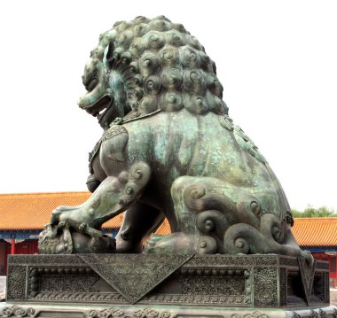 Çin İmparatorluk aslan heykeli