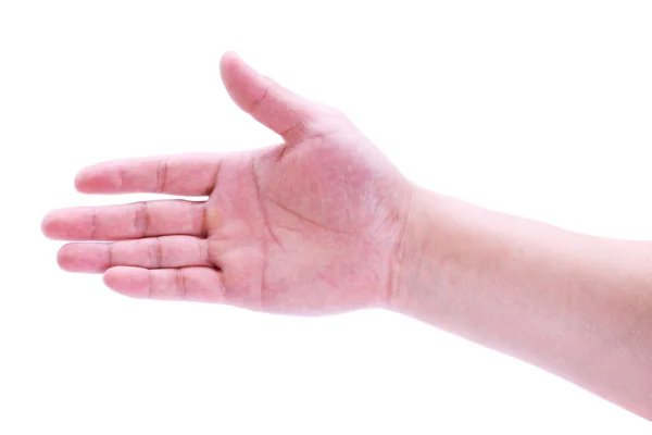 Man hand. gesture greeting — Stock Photo, Image