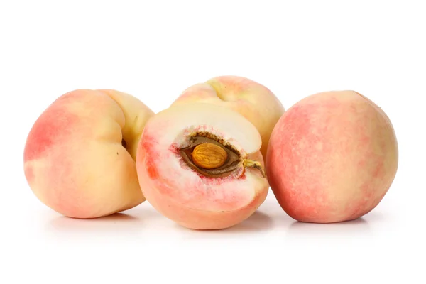 Ripe peach on a white background — Stock Photo, Image