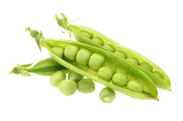 Legume de ervilha madura. Isolado sobre fundo branco — Fotografia de Stock