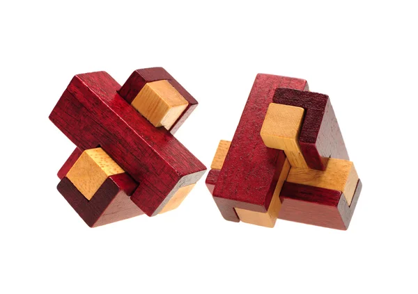 Wooden puzzle — Stock Photo, Image