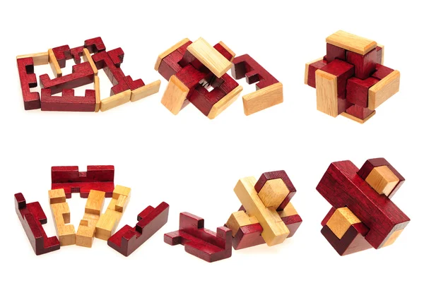 Wooden puzzle — Stock Photo, Image