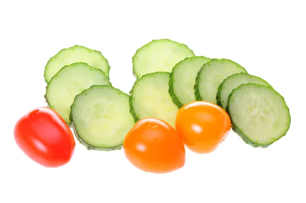 Tomato and cucumber — Stock Photo, Image